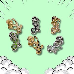 Stethoscopes Pins Set of 6 Multicolor Gold and Silver Tone